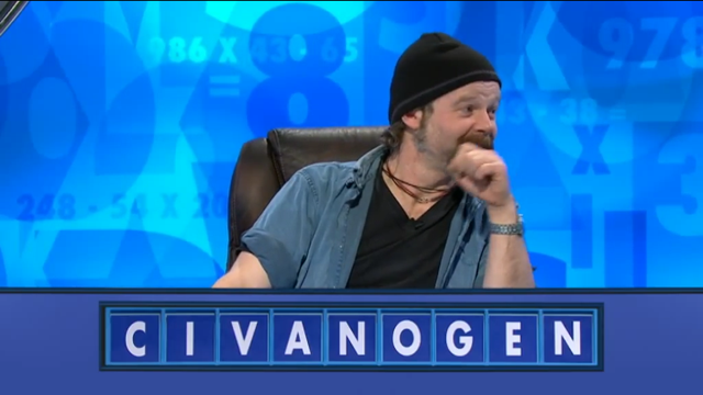 The only contestant to ever appear on Countdown while wearing a hat, 15/01/2014. You'd think I'd have got "Canoeing", wouldn't you?