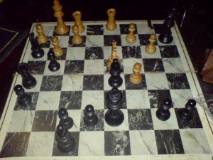 I was playing Black. My last move was the Knight in top left. Gotcha!